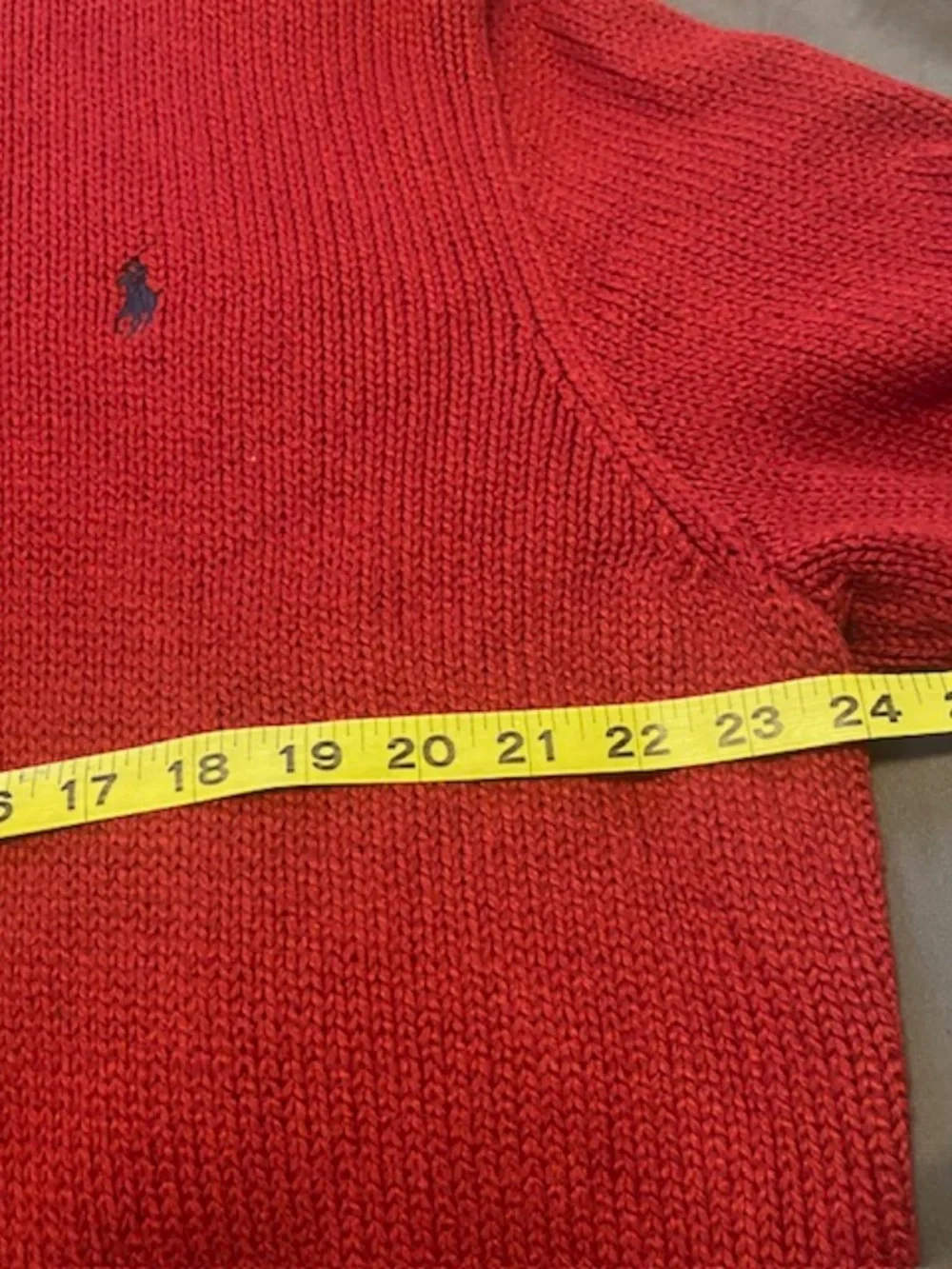 Polo Ralph Lauren Half Zip Pullover Sweater Red 100% Cotton Pony Mens XXL Mock T
